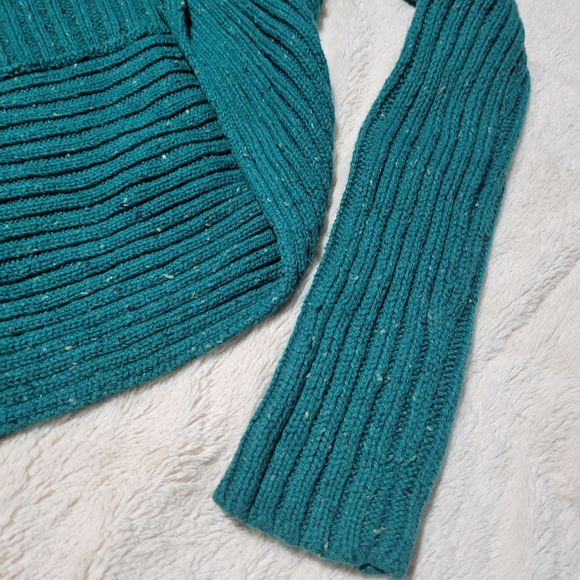 Ribbed Long Arm Shrug Cropped Sweater Cardigan, M - Picture 4 of 6